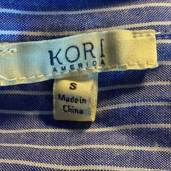 Kori America Pin Striped Blouse J5010 - Picture 7 of 9